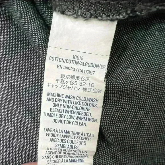 Old Navy The Classic Shirt Polka Dot Button Front Dark Gray - Size‎ SP - Picture 4 of 4